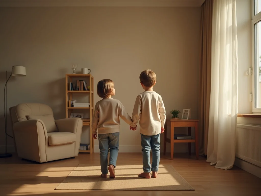Two peaceful households representing healthy co-parenting boundaries after divorce